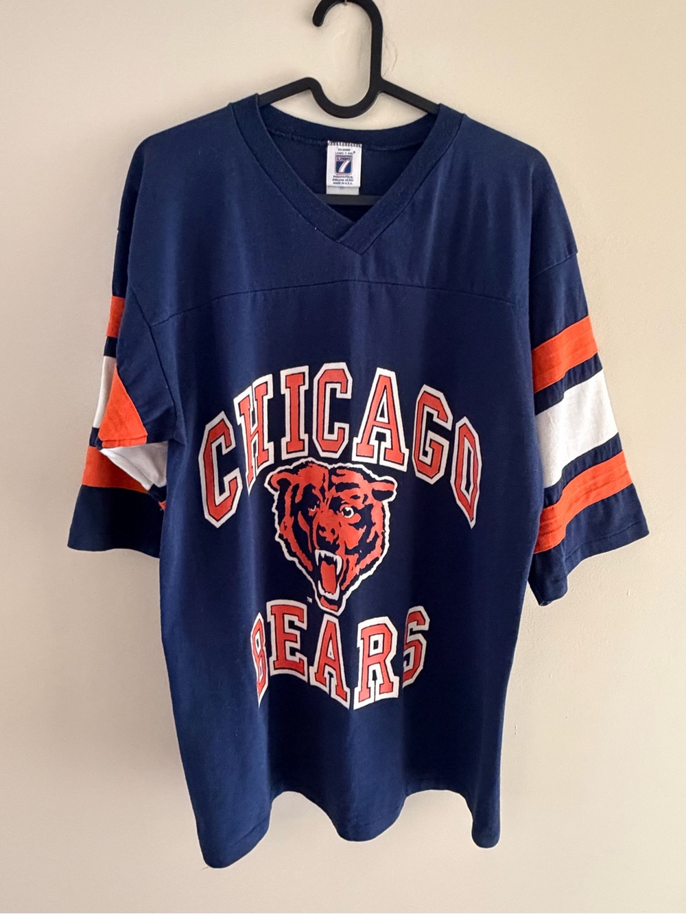 LOGO 7 INC Vintage Chicago Bears Striped Tee